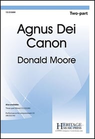 Agnus Dei Canon Two-Part choral sheet music cover Thumbnail